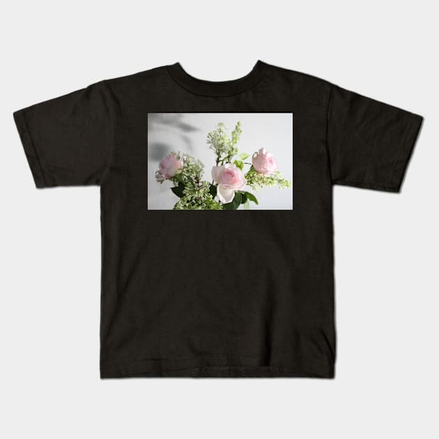lilac and roses Kids T-Shirt by jomaot